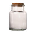 230ml Wide Mouth Wood Cork Lid Clear Glass Food Storage Jars Usage Christmas Wedding Candy Jars